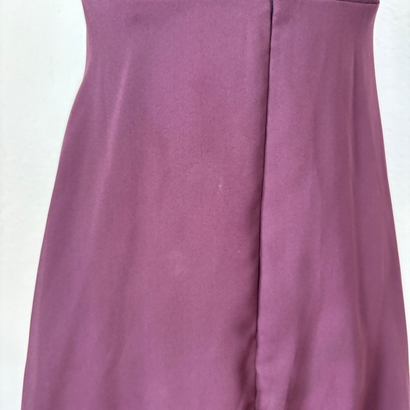 Vintage 90s Dark Purple Metallic Babydoll Sleeveless Cocktail Dress - Picture 9 of 13